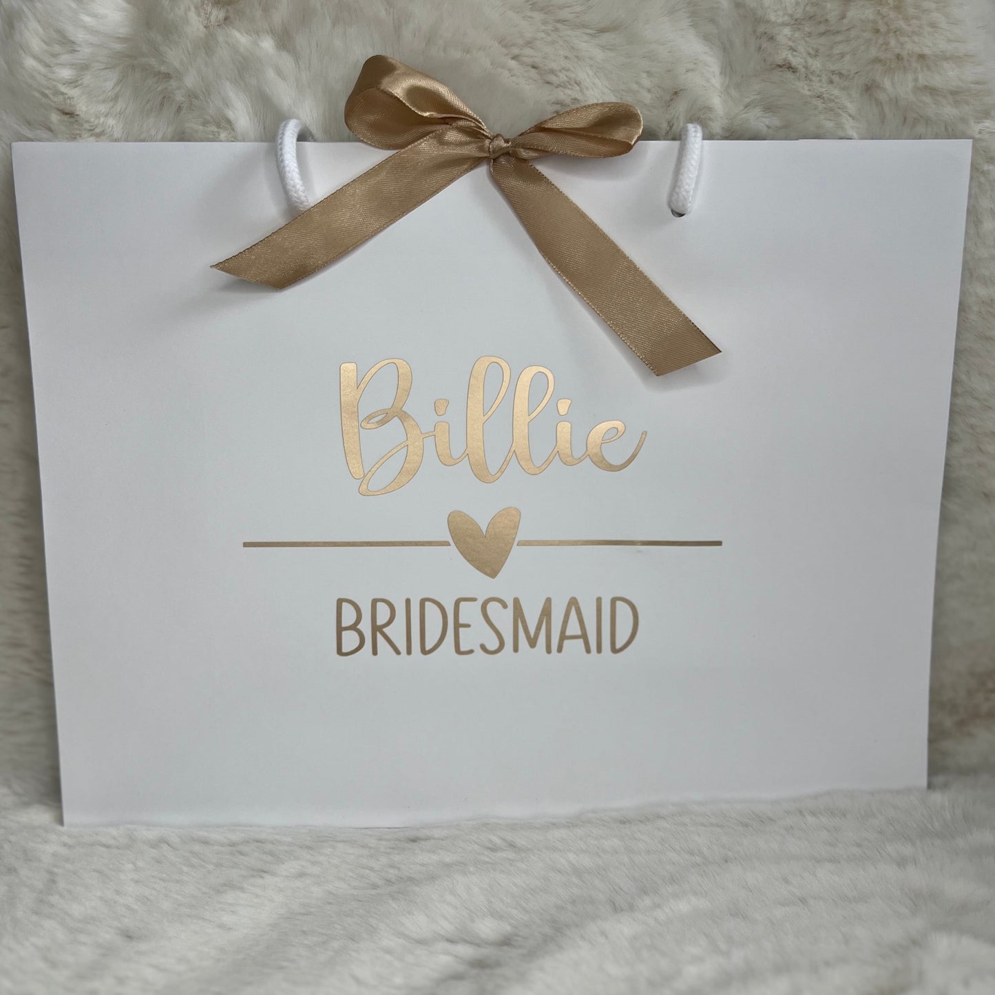 Personalised Wedding Gift Bags - White