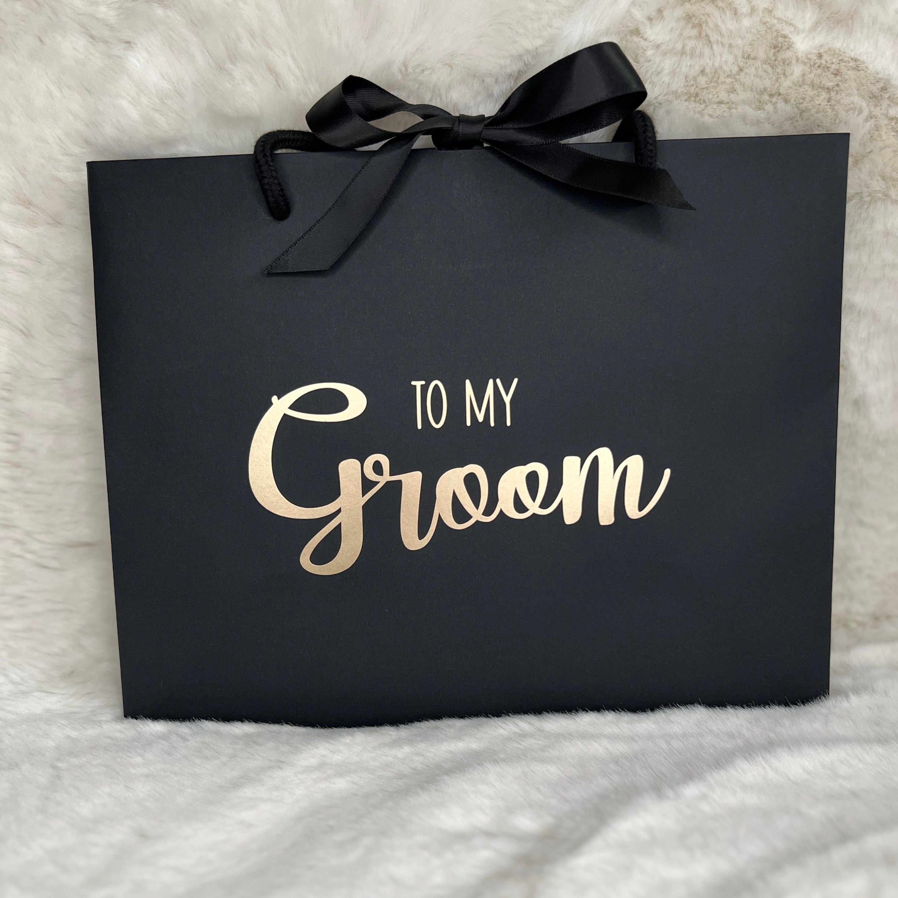 Personalised Wedding Gift Bags - Black