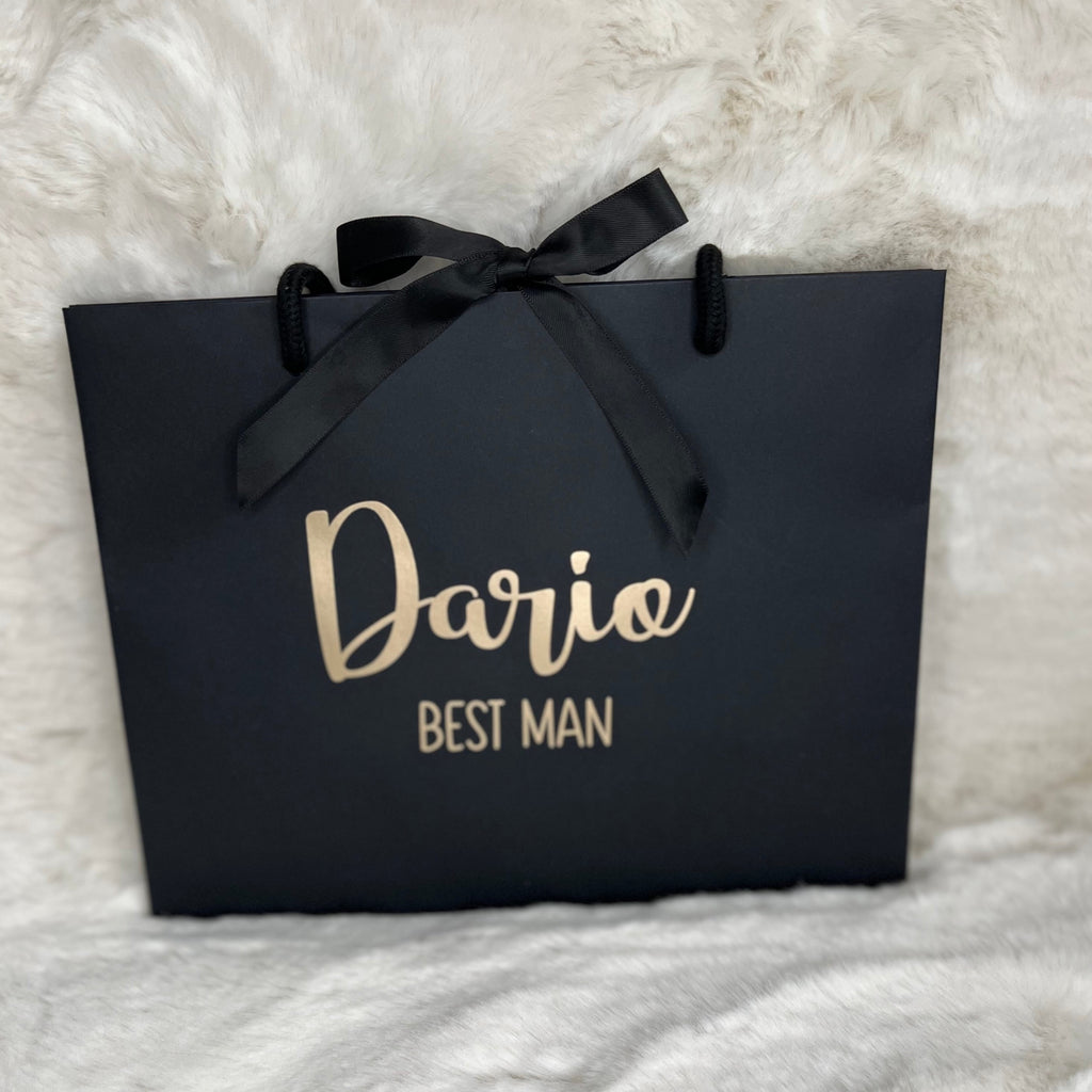 Personalised Wedding Gift Bags - Black