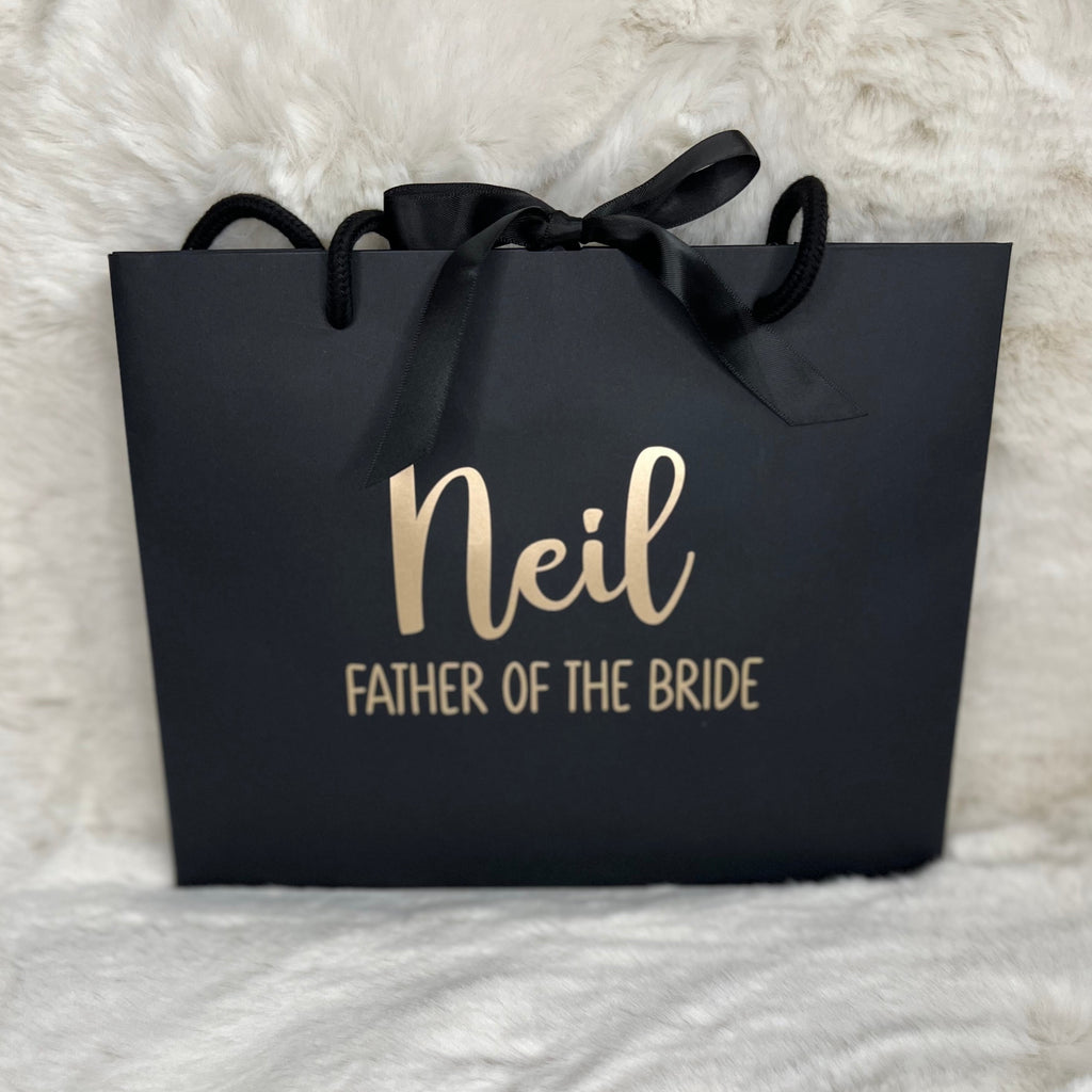 Personalised Wedding Gift Bags - Black