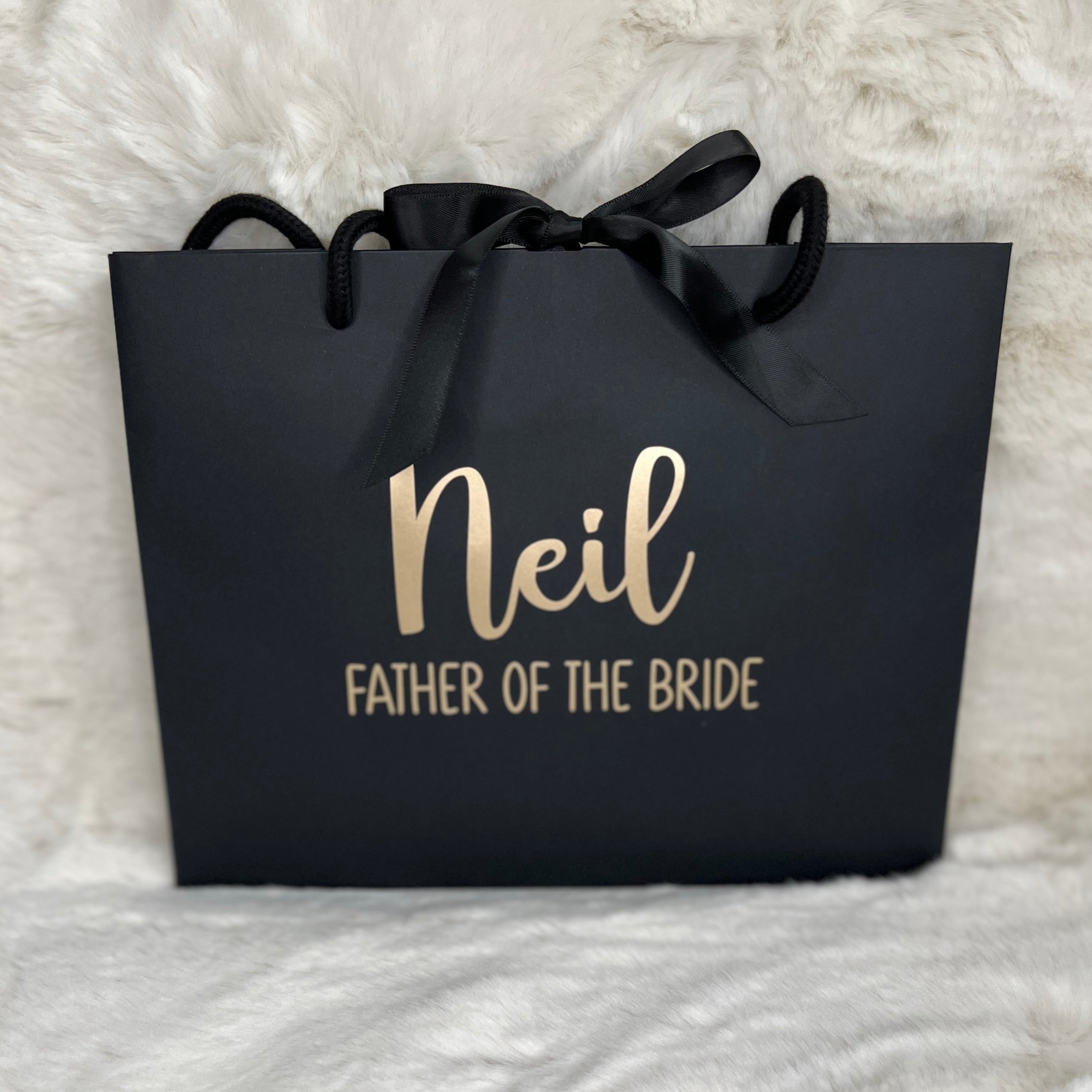 Personalised Wedding Gift Bags - Black