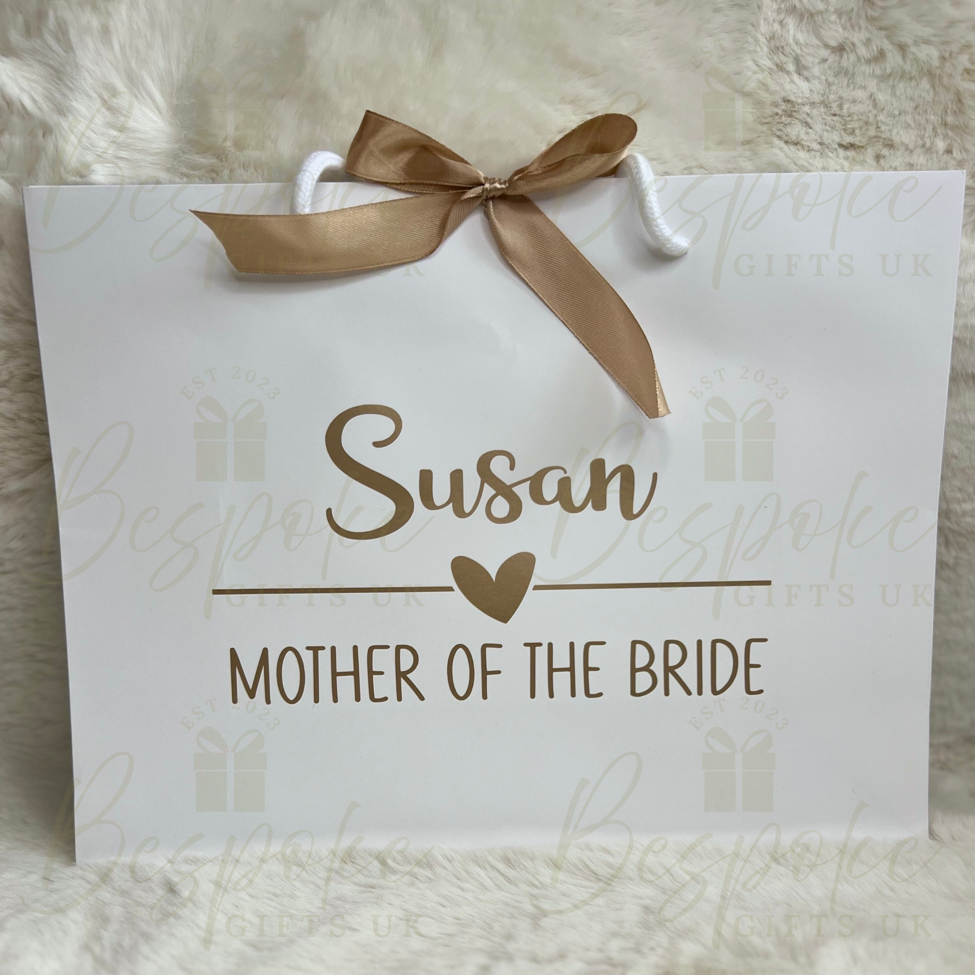Personalised White Wedding Gift Bags - Large