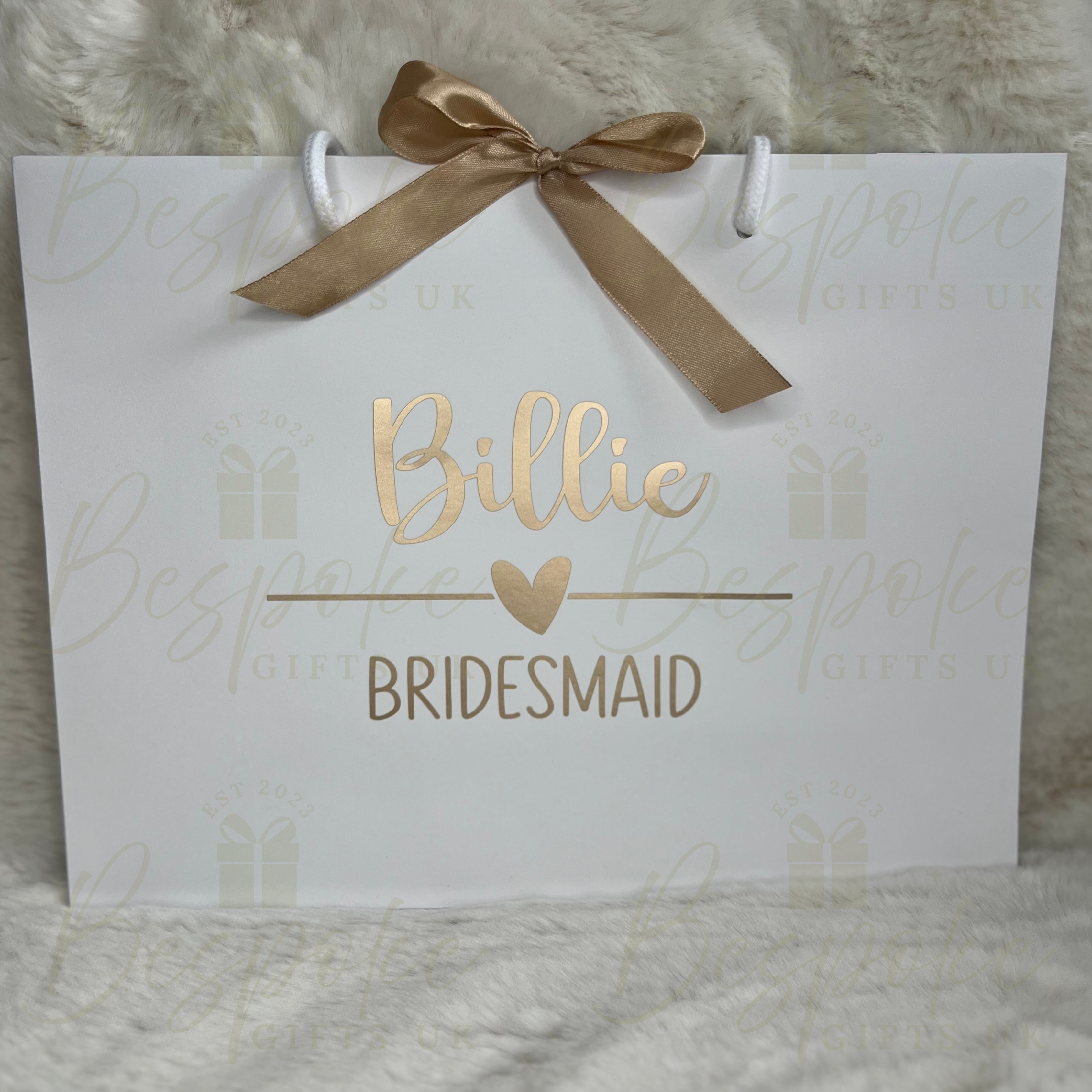Personalised White Wedding Gift Bags - Large