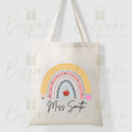 Personalised Teacher Rainbow - Canvas Bag