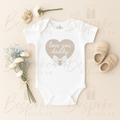 Love You Daddy | Short Sleeve Baby Vest | Neutral Heart