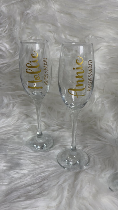 Personalised Wedding Champagne Glasses